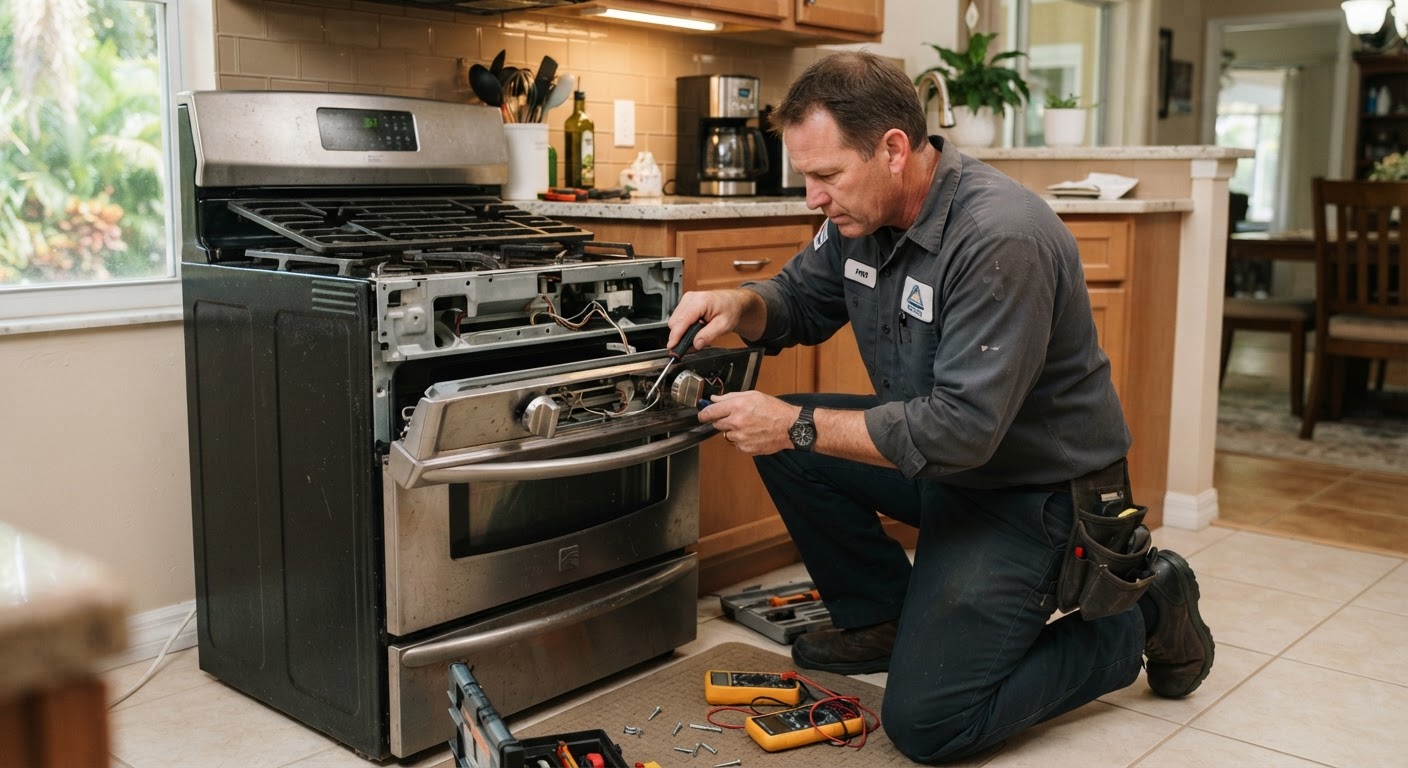 Stove & Range Repair performed by a Santa Ana Appliance Repair technician in Santa Ana, CA